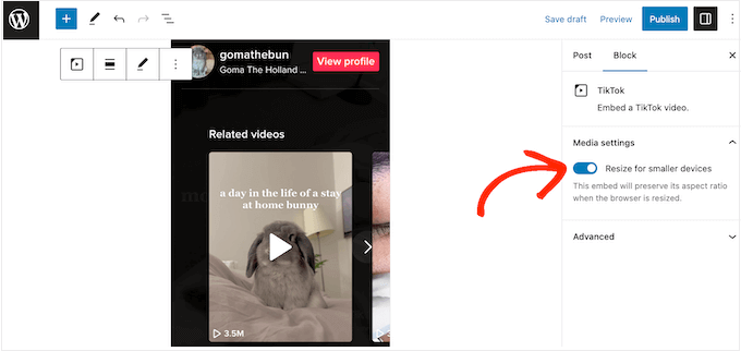 在智能手机和平板电脑等移动设备上调整 TikTok 视频的大小 在智能手机和平板电脑等移动设备上调整 TikTok 视频的大小