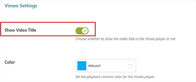 配置 Vimeo 设置 配置 Vimeo 设置