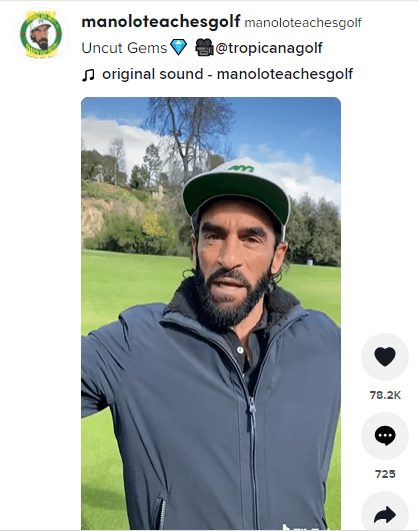 在高尔夫球场上用清晰的视频在 TikTok 上打高尔夫球