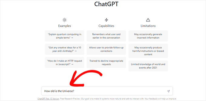 在 ChatGPT 中输入文本提示 在 ChatGPT 中输入文本提示