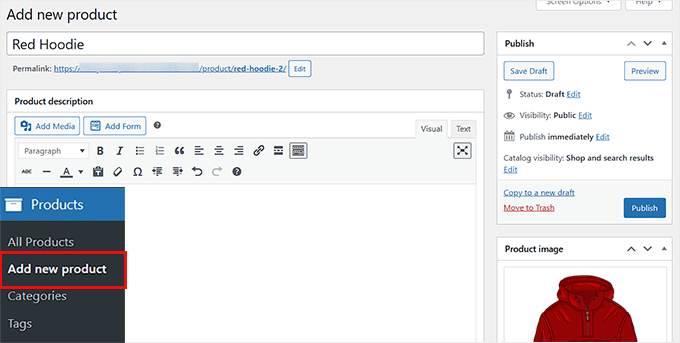 Add a product in WooCommerce Add a product in WooCommerce